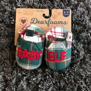 New 6-9 Month Baby Elf Dearfoam Holiday Slippers